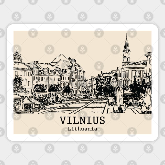 Vilnius - Lithuania Magnet by Lakeric